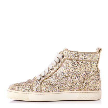 Christian Louboutin Glitter Nappa Rantus Orlato Sneakers 37.5 Multi Gold 1 of 9