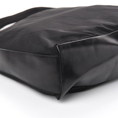 Prada Tessuto Nylon Calfskin Hobo Black 8 of 9