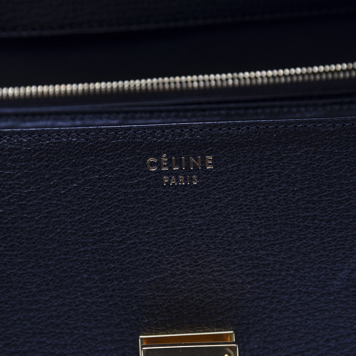 Celine Goatskin Medium Classic Box Flap Bag Black 6 of 10