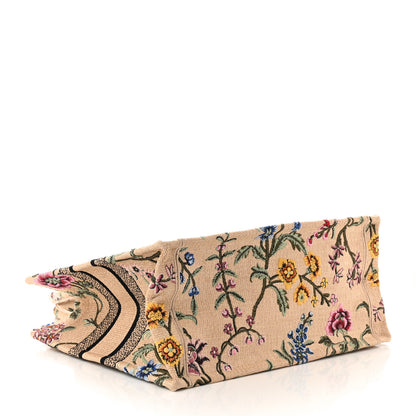 Christian Dior Raffia Embroidered Petites Fleurs Medium Book Tote Natural 4 of 10