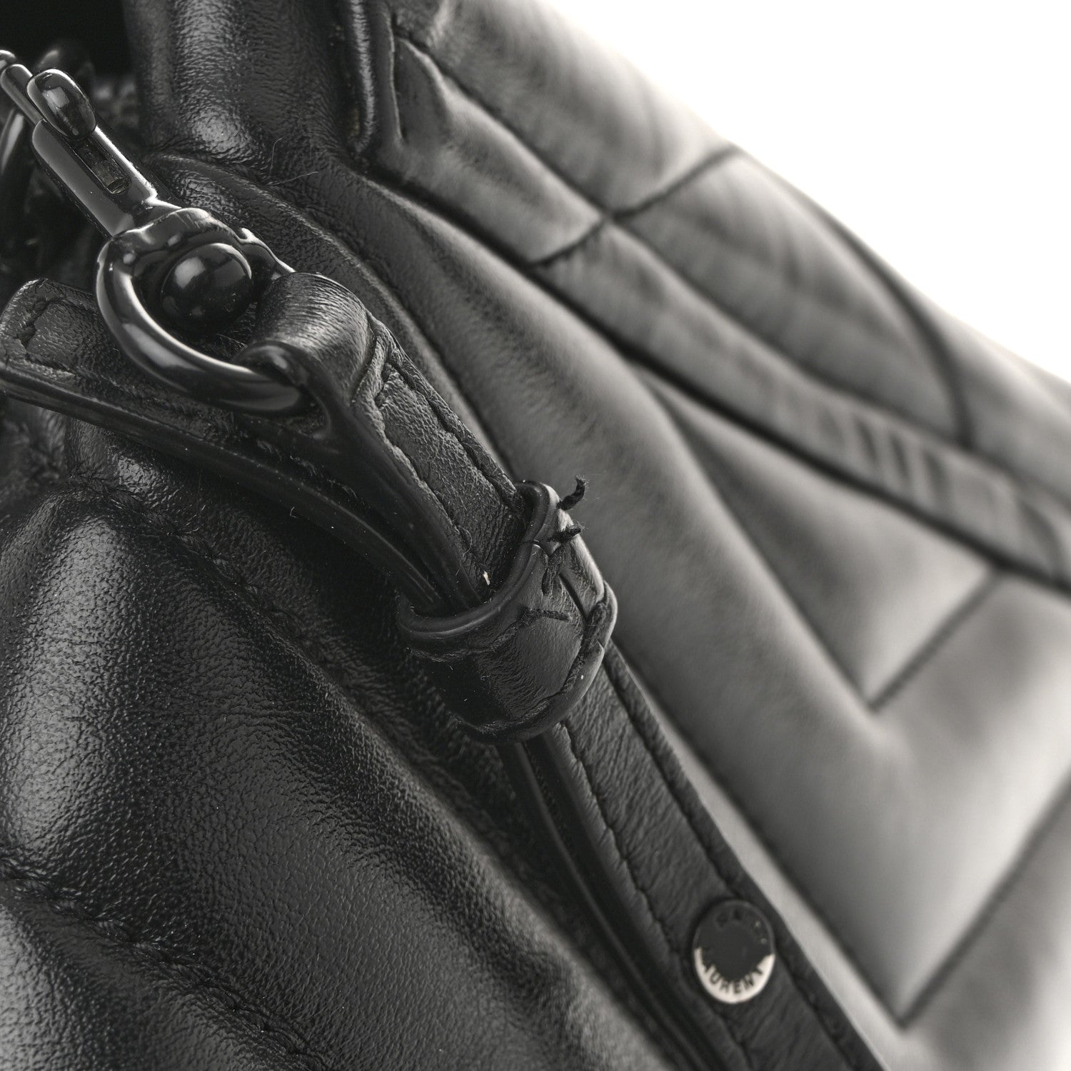 Saint Laurent Calfskin Y Quilted Monogram Monochrome Toy Loulou Crossbody Bag Black 11 of 16