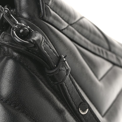 Saint Laurent Calfskin Y Quilted Monogram Monochrome Toy Loulou Crossbody Bag Black 11 of 16