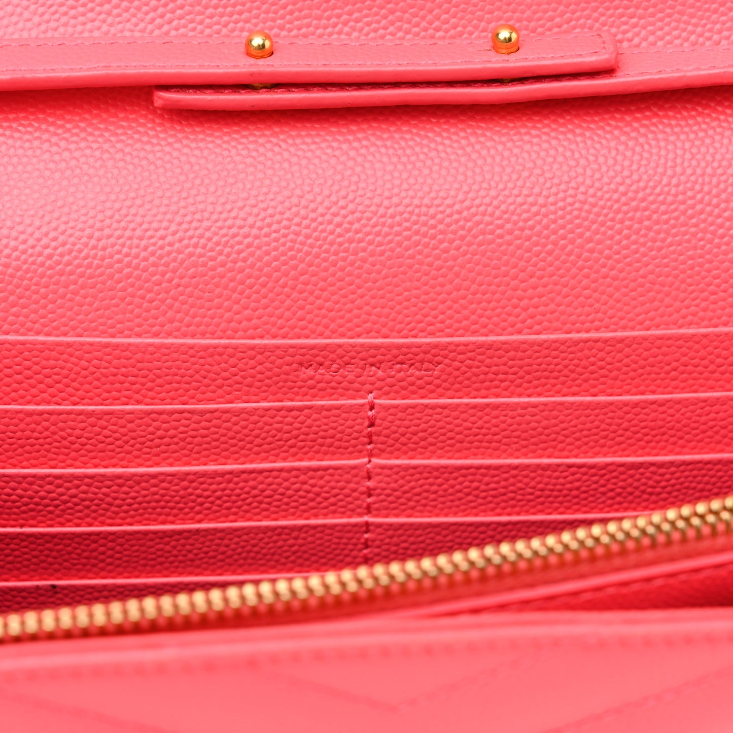 Grain De Poudre Matelasse Chevron Monogram Chain Wallet Rose Clair