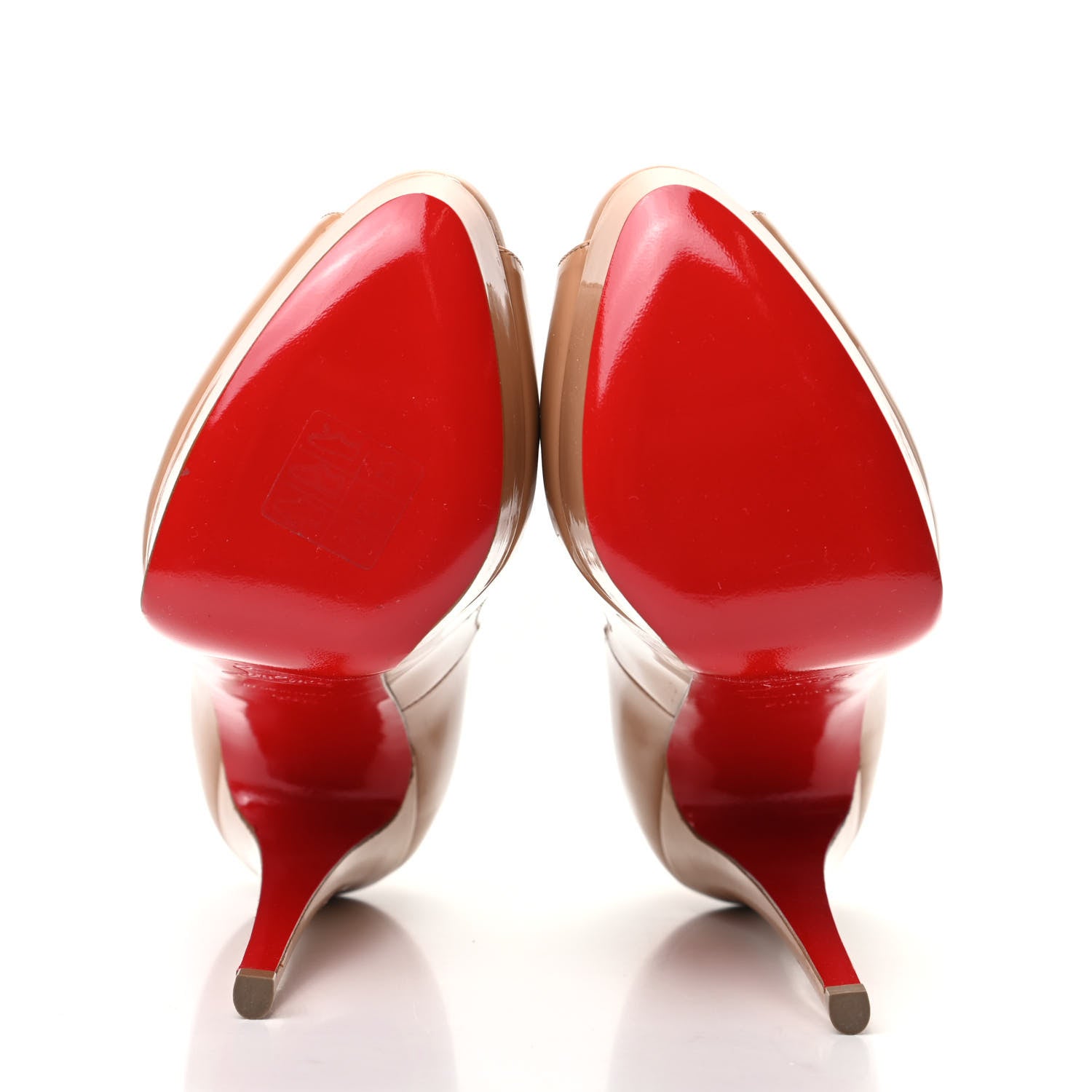 Christian Louboutin Patent Lady Peep 150 Pumps 36.5 Nude 5 of 8