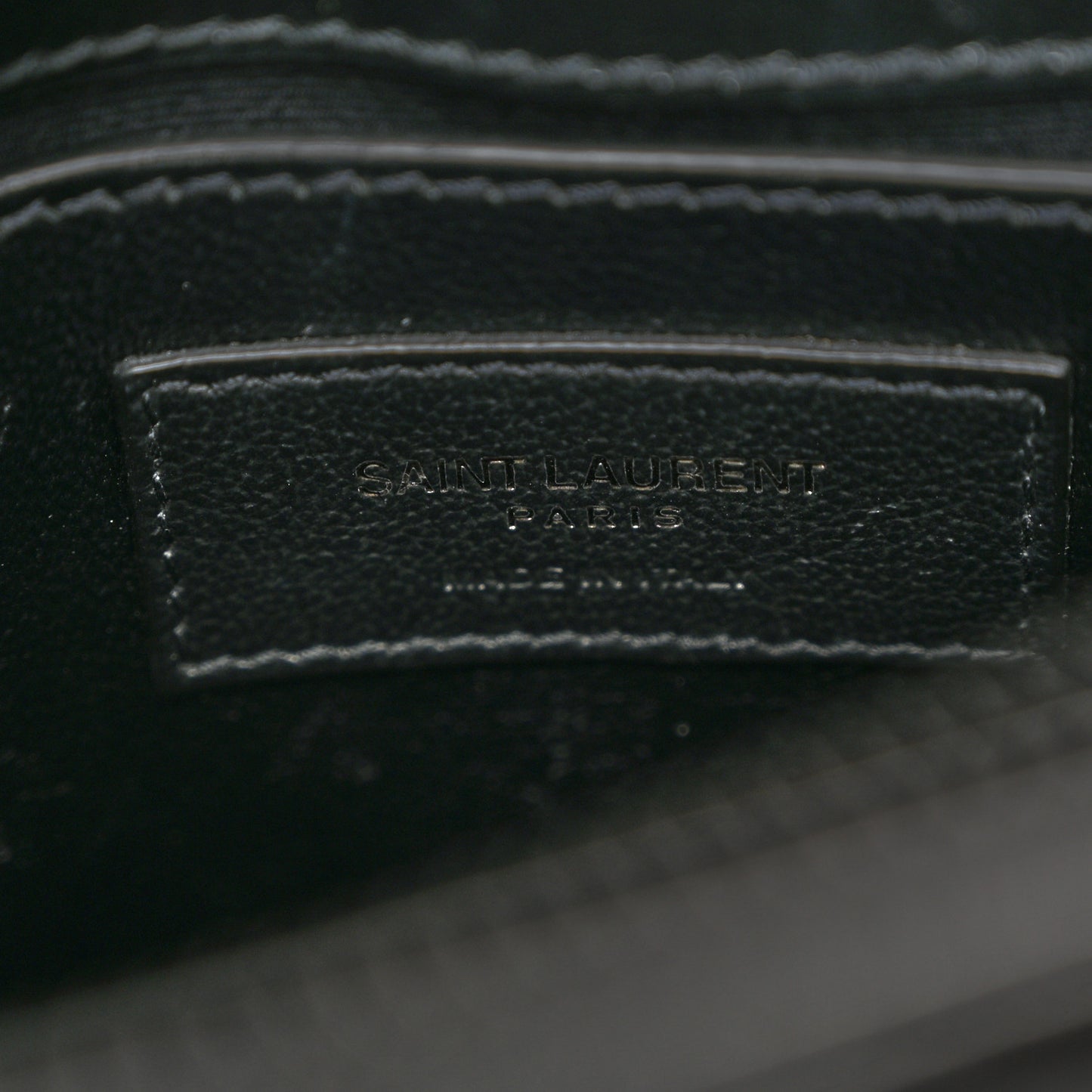 Calfskin Y Quilted Monogram Monochrome Small Loulou Chain Satchel Black