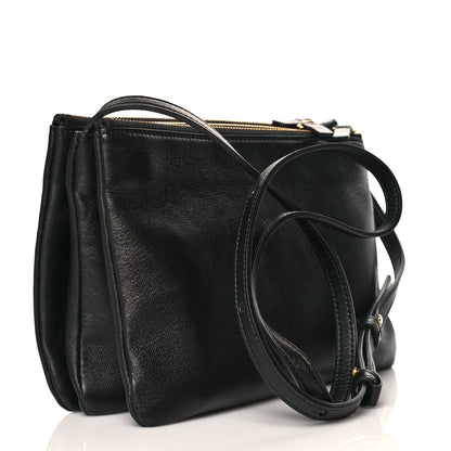 Celine Lambskin Small Trio Crossbody Bag Black 3 of 11
