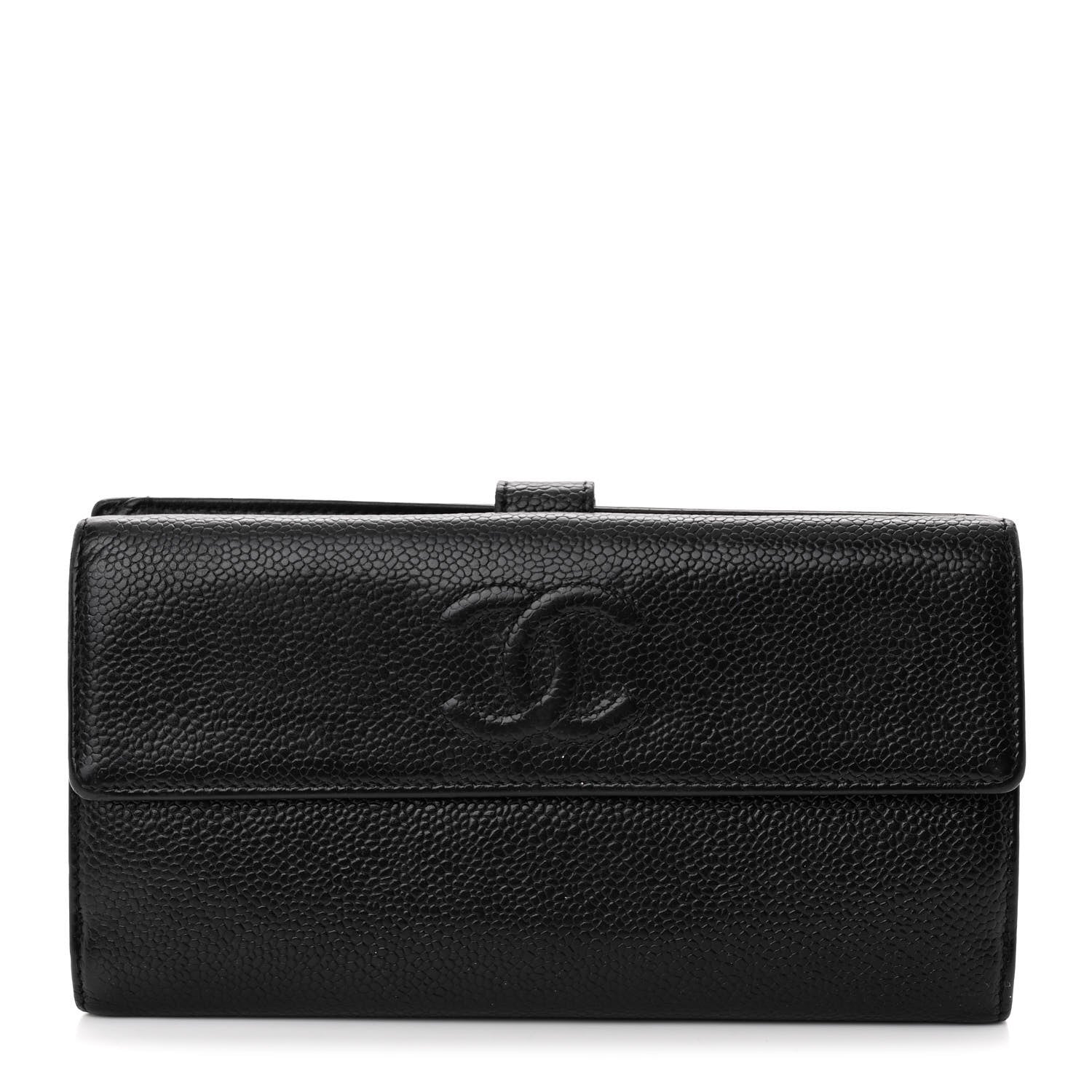 Chanel Caviar Timeless CC French Long Wallet Black 1 of 13