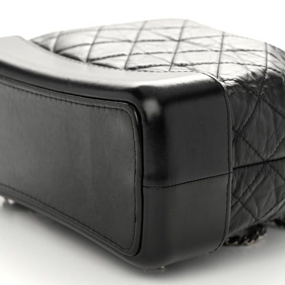 Chanel Aged Calfskin Quilted Gabrielle Backpack Black 10 of 10