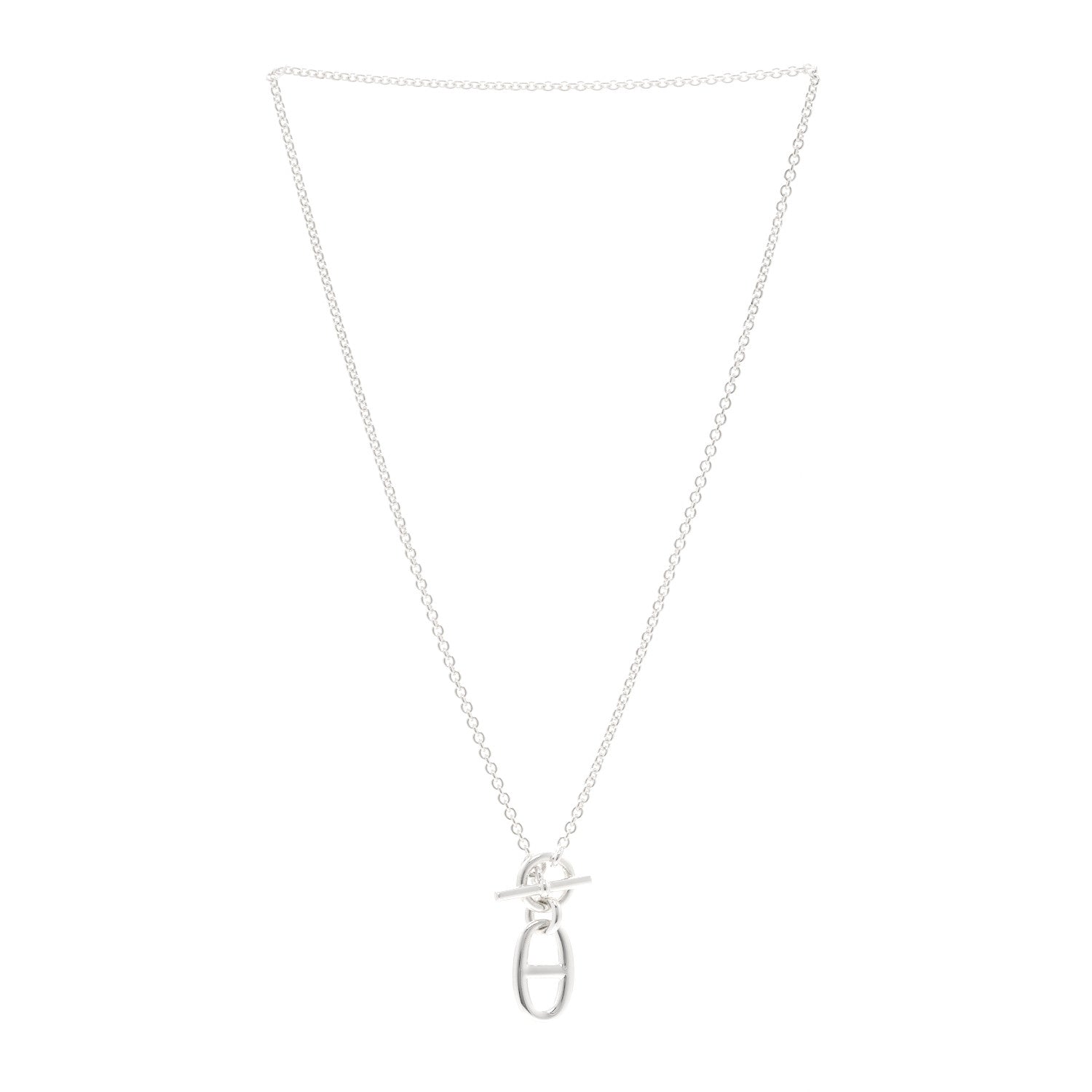 Hermes Sterling Silver Amulette Chaine d'Ancre Necklace 3 of 5