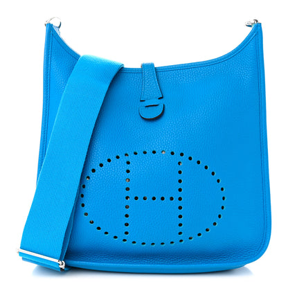 Hermes Taurillon Clemence Evelyne III PM Bleu Zanzibar 1 of 10