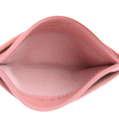 Chanel Caviar Chevron Quilted Card Holder Pink 5 of 9