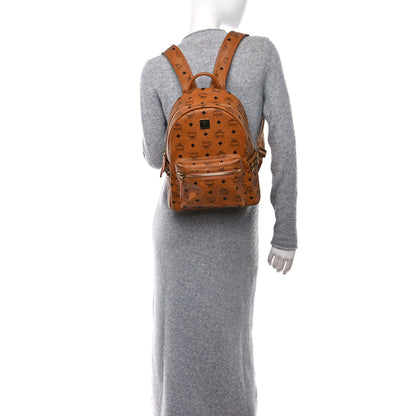 MCM Visetos Small Side Stud Stark Backpack Cognac 3 of 8