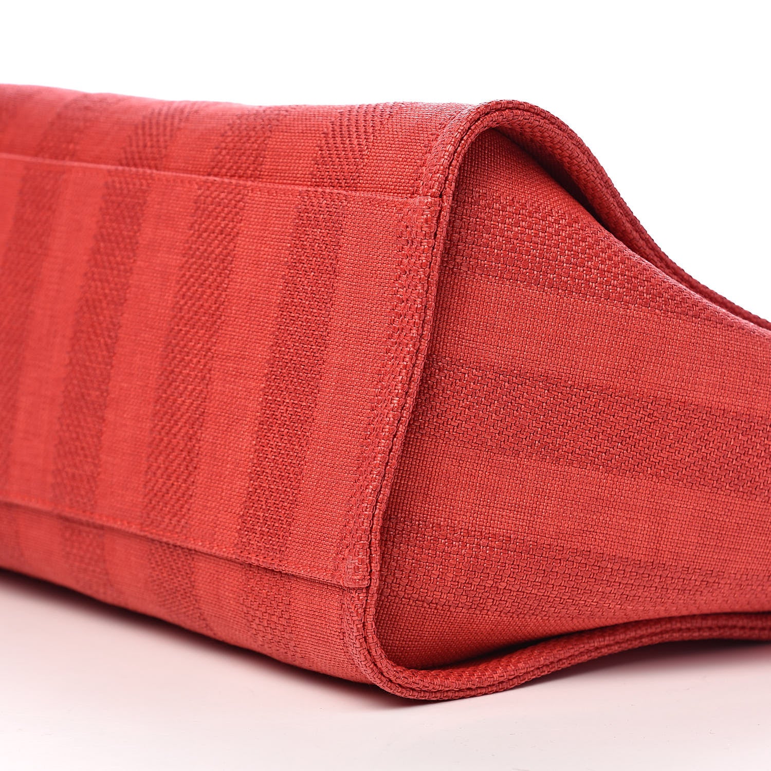Chanel Mixed Fibers Striped Large Deauville Tote Red 8 of 11