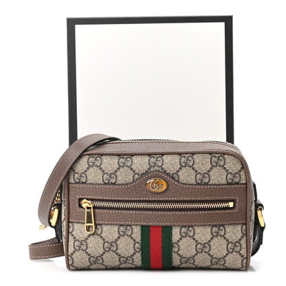 Gucci GG Supreme Monogram Web Mini Ophidia Shoulder Bag Brown 11 of 11