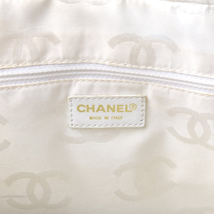 Chanel Calfskin Wild Stitch Surpique Top Handle Bag White 5 of 12
