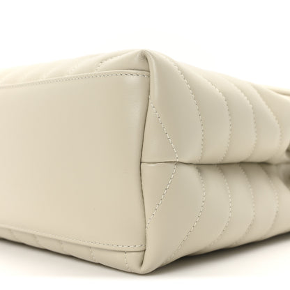 Saint Laurent Calfskin Y Quilted Monogram Medium Loulou Chain Satchel Crema Soft 10 of 11