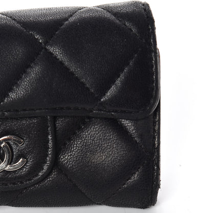 Chanel Lambskin Quilted 6 Key Holder Black 13 of 18