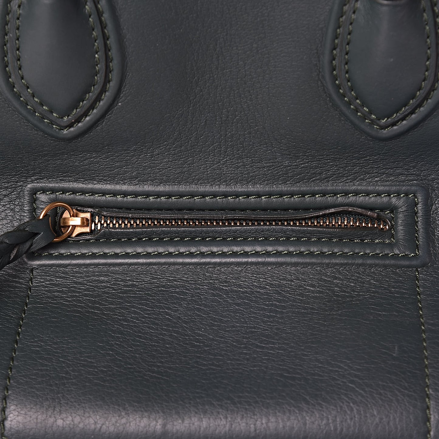 Supple Calfskin Medium Phantom Luggage Bottle Green