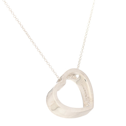 Tiffany Sterling Silver Slanted Heart Pendant Necklace 4 of 6