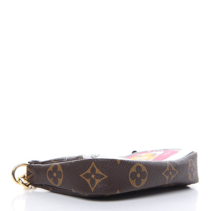 Louis Vuitton Monogram 2019 Christmas Animation Mini Courchevel Pochette Accessories Fuchsia 4 of 8