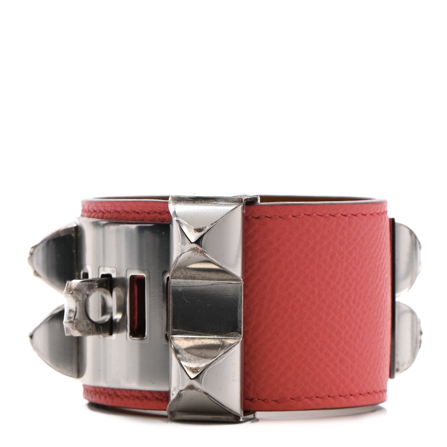 Hermes Epsom Collier de Chien CDC Bracelet S Rose Jaipur 3 of 7