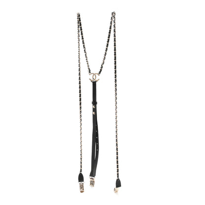 Chanel Calfskin CC Chain Suspenders XL Black 2 of 3