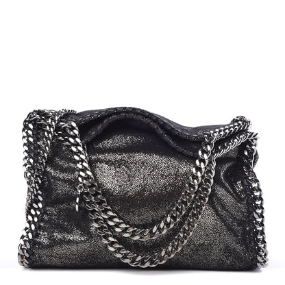 Stella McCartney Shaggy Deer Mini Falabella Fold Over Tote Ruthenium 1 of 8