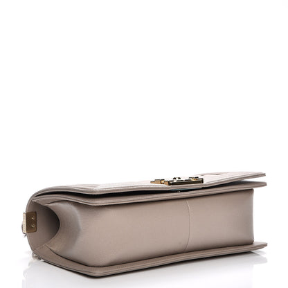 Chanel Caviar Quilted Medium Boy Flap Dark Beige 4 of 6