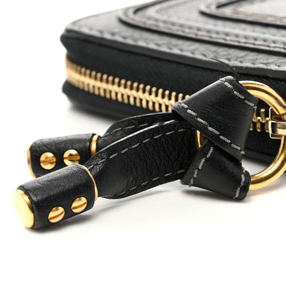 Chloe Grained Calfskin Marcie Long Zip Around Wallet Black 9 of 10