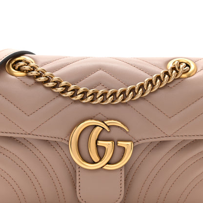 Gucci Calfskin Matelasse Mini GG Marmont Shoulder Bag Porcelain Rose 8 of 11