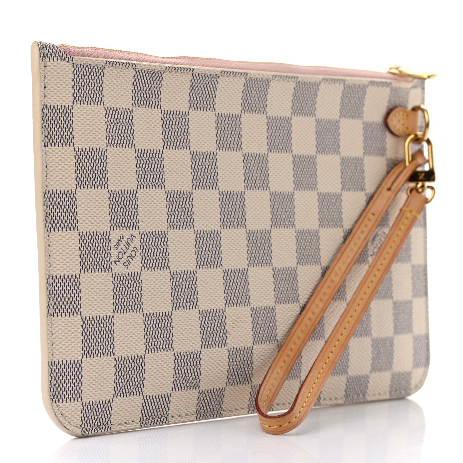 Louis Vuitton Damier Azur Neverfull MM GM Pochette Rose Ballerine 3 of 7