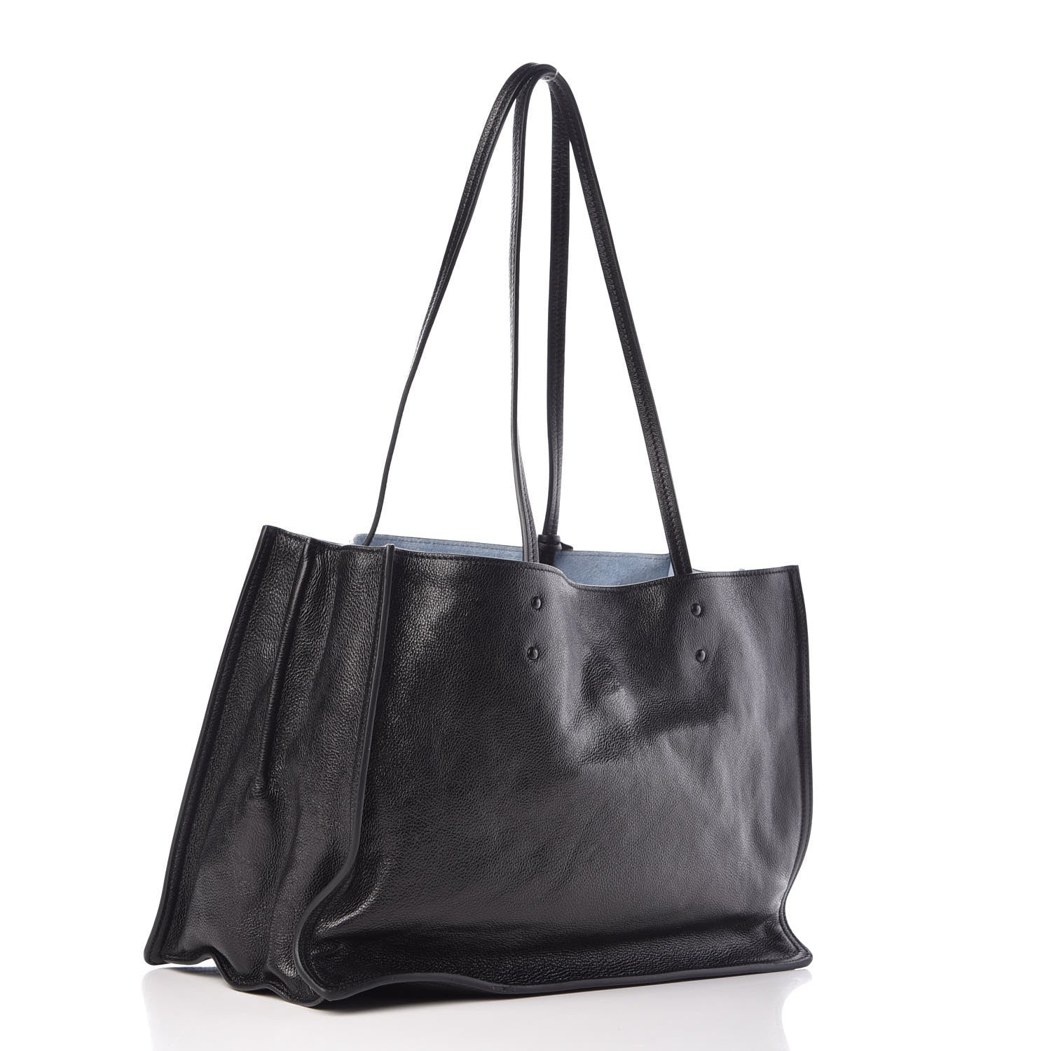 Prada Glace Calf Etiquette Shopping Bag Black Astrale 3 of 11