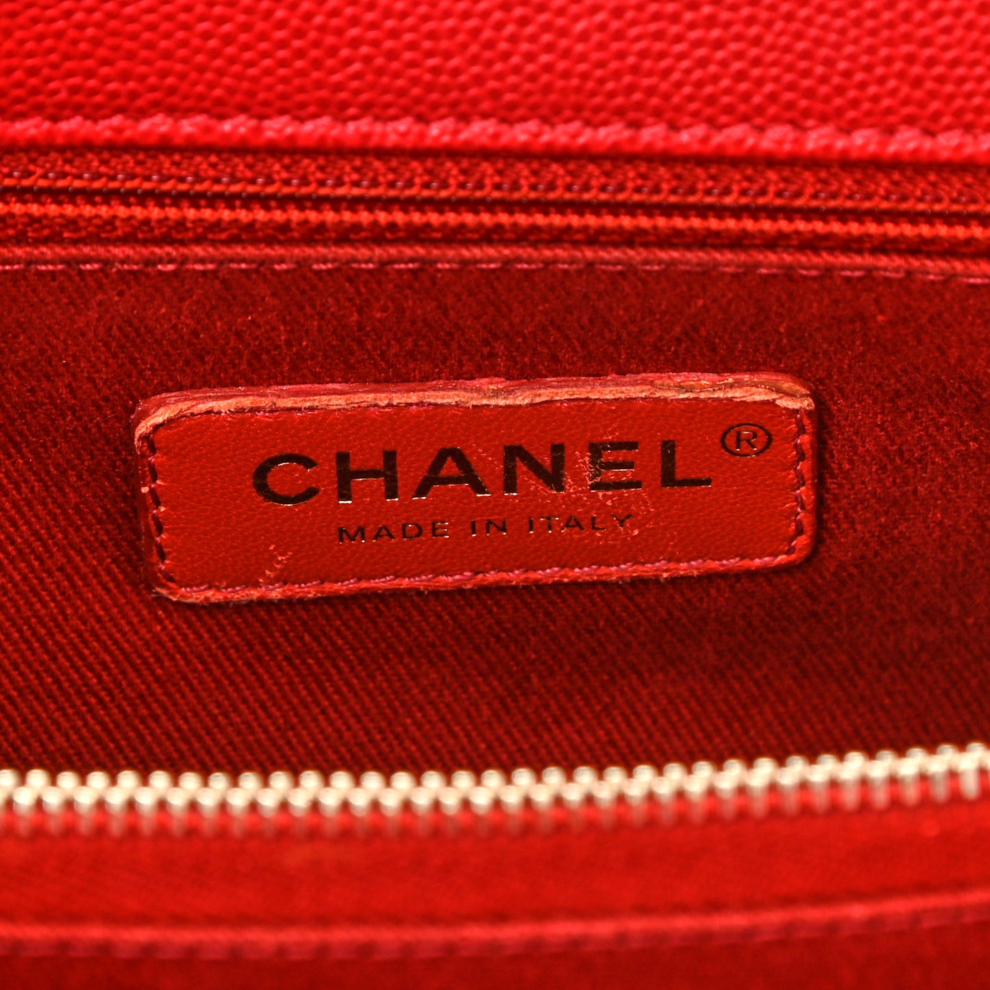Caviar Quilted Small Coco Handle Flap Red