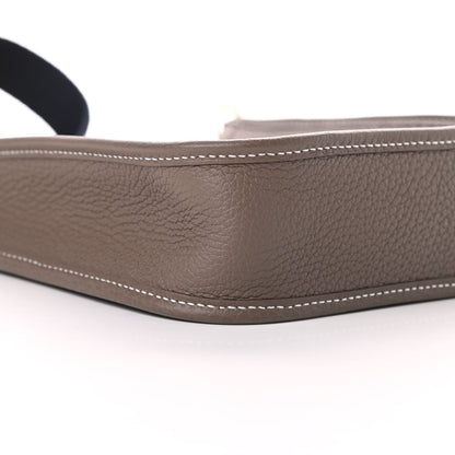 Hermes Taurillon Clemence Amazone Evelyne TPM Etoupe Bleu Indigo 9 of 10