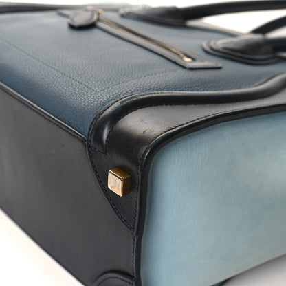 Celine Drummed Calfskin Suede Tri-color Micro Luggage Multicolor 9 of 13