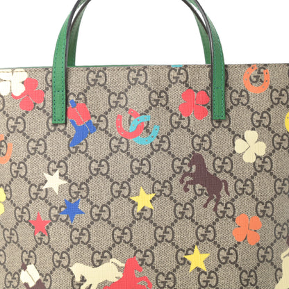 Gucci GG Supreme Monogram Ranch Childrens Tote Beige 8 of 11