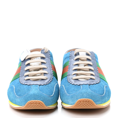 Gucci Suede Web Womens Rocket Sneakers 38 Bright Splash Thunder 2 of 4