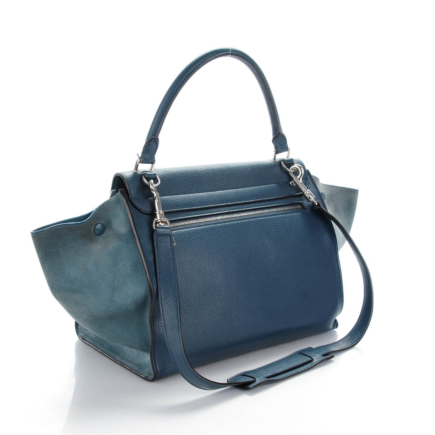 Drummed Calfskin Suede Medium Trapeze Orage