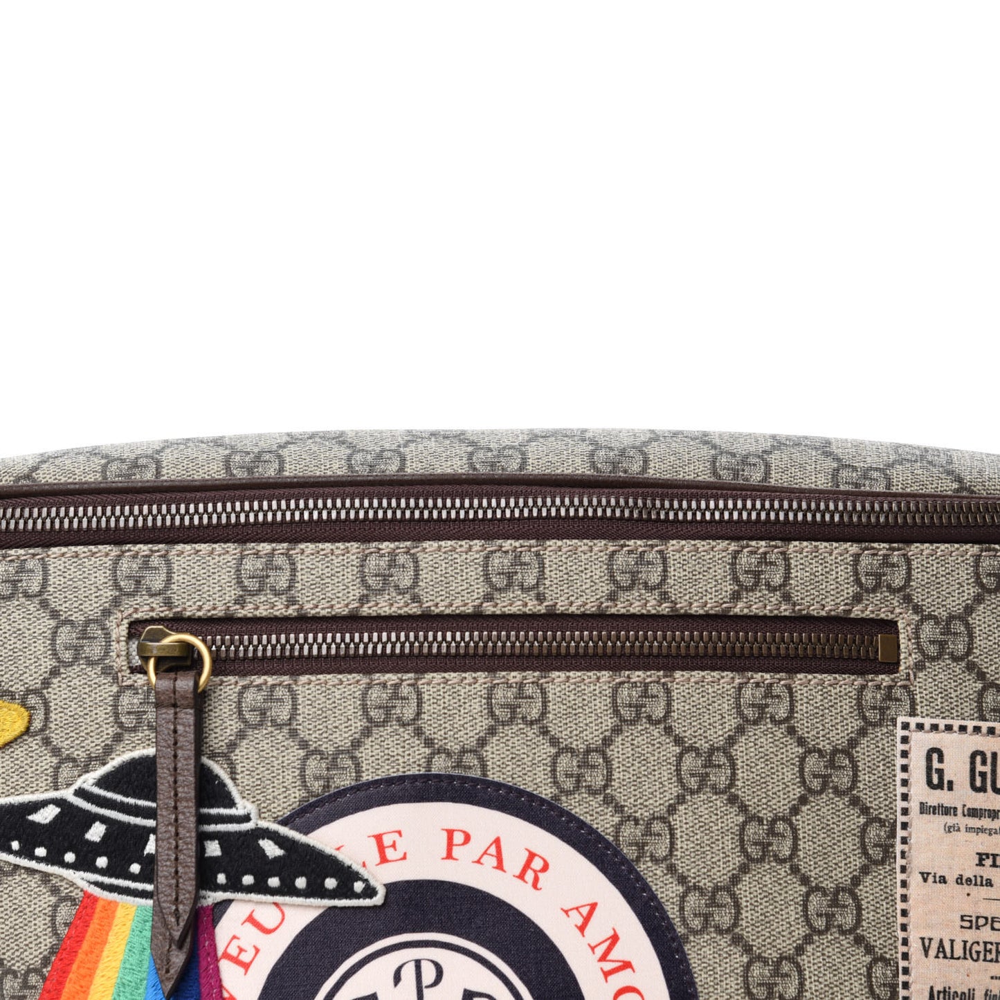 GG Supreme Monogram Courrier Belt Bag Beige New Acero