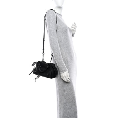 Balenciaga Grained Calfskin Neo Classic Black Hardware Mini City Black 2 of 9