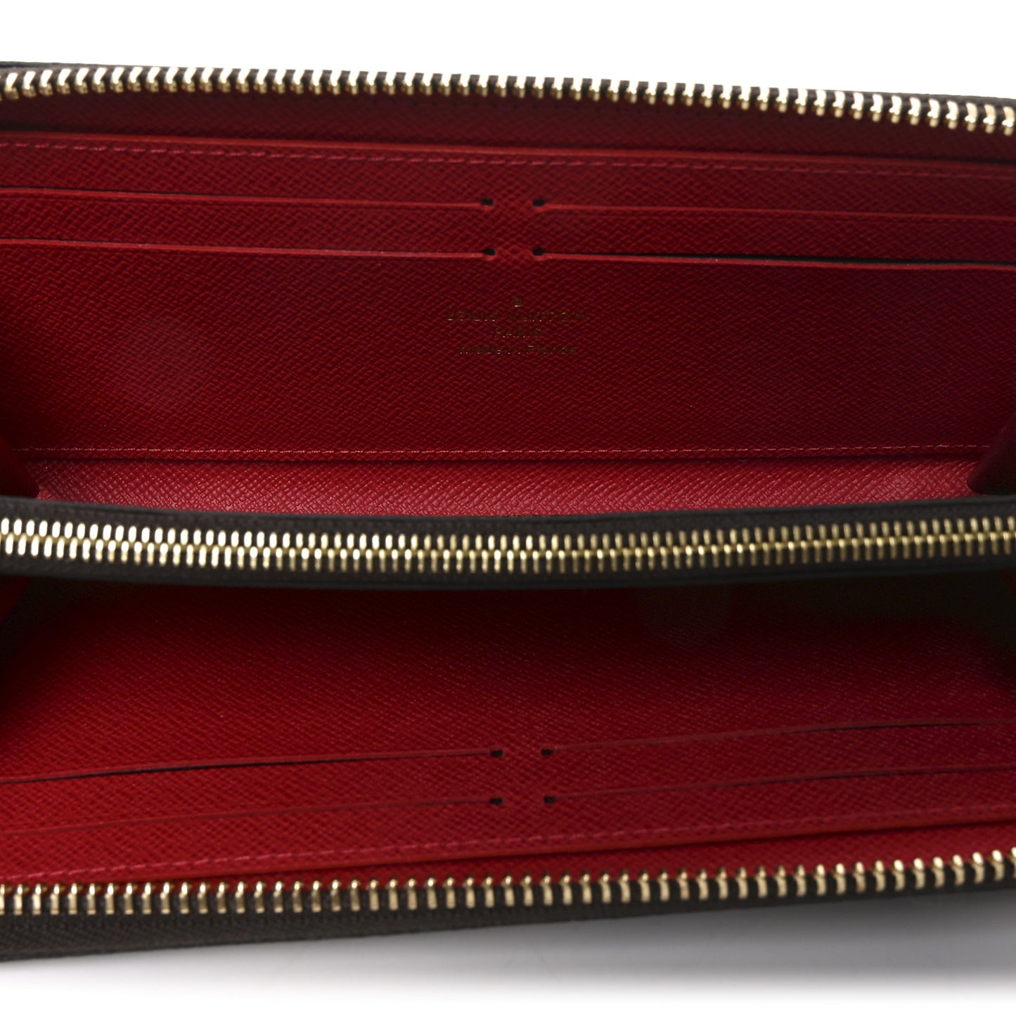 Damier Ebene Clemence Wallet Cherry