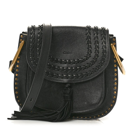 Chloe Calfskin Braided Small Hudson Shoulder Bag Black 1 of 11