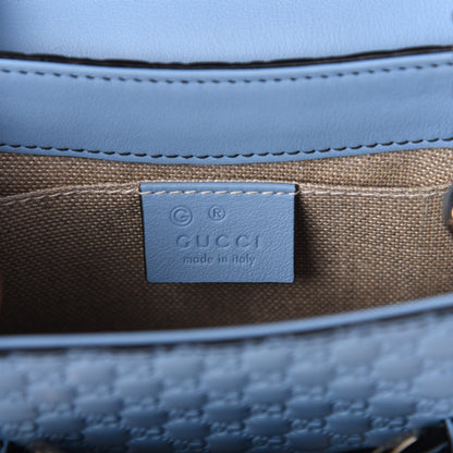 Gucci Soft Microguccissima Mini Emily Chain Shoulder Bag Mineral Blue 6 of 8