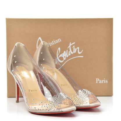 Christian Louboutin PVC Nappa Sucre Glace 85 Pumps 39.5 Nude 9 of 9