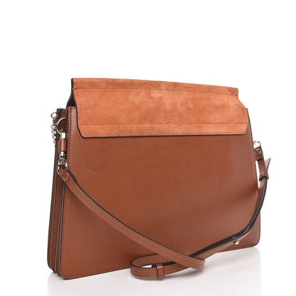 Chloe Suede Calfskin Medium Faye Shoulder Bag Tobacco 3 of 12