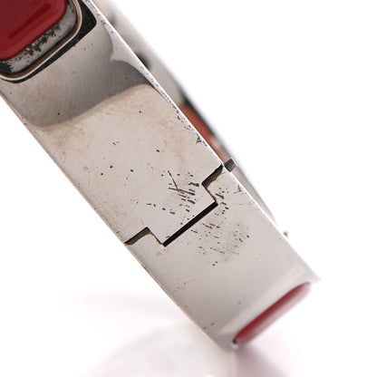Hermes Enamel Narrow Clic Clac H Bracelet PM Red 10 of 12