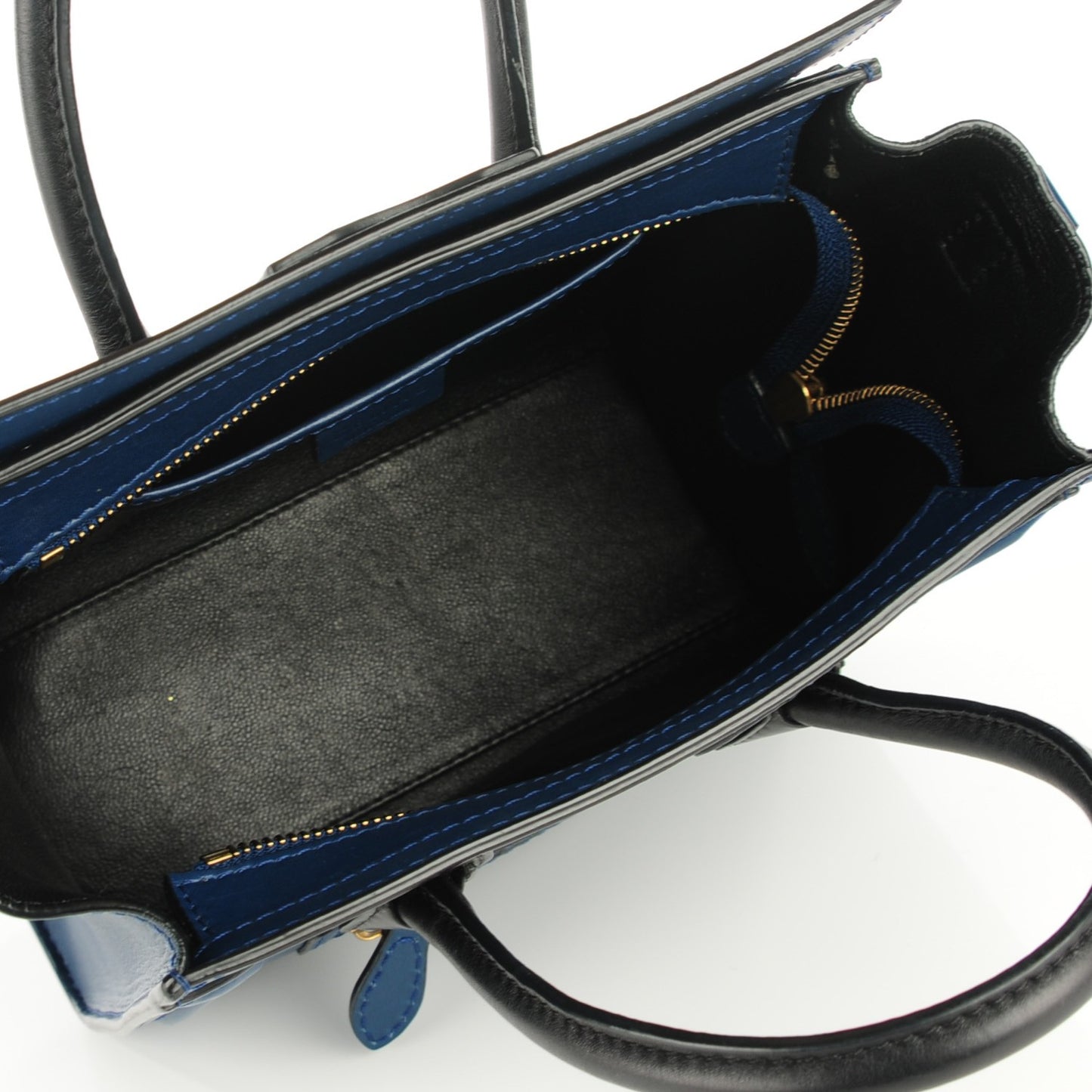 Smooth Calfskin Nano Luggage Ocean Blue
