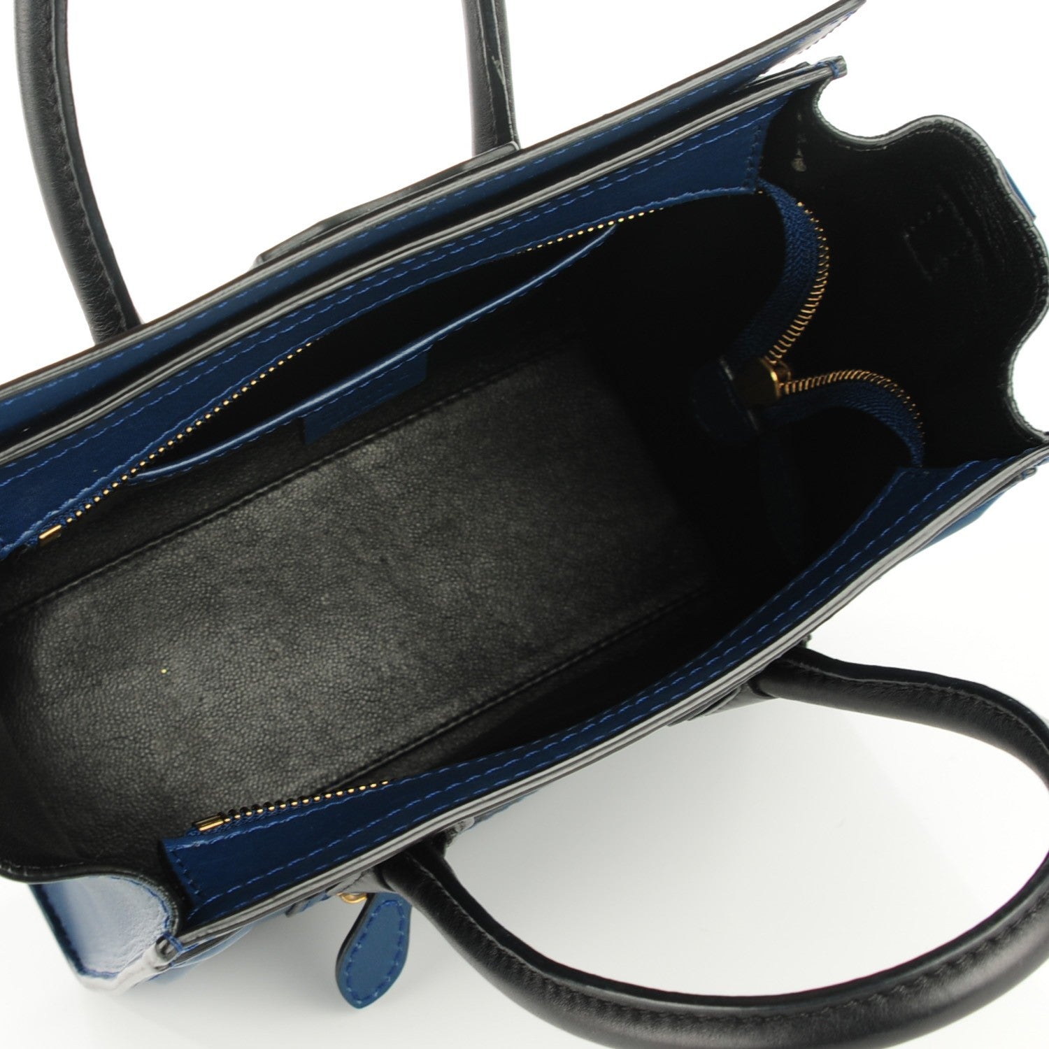 Celine Smooth Calfskin Nano Luggage Ocean Blue 9 of 9
