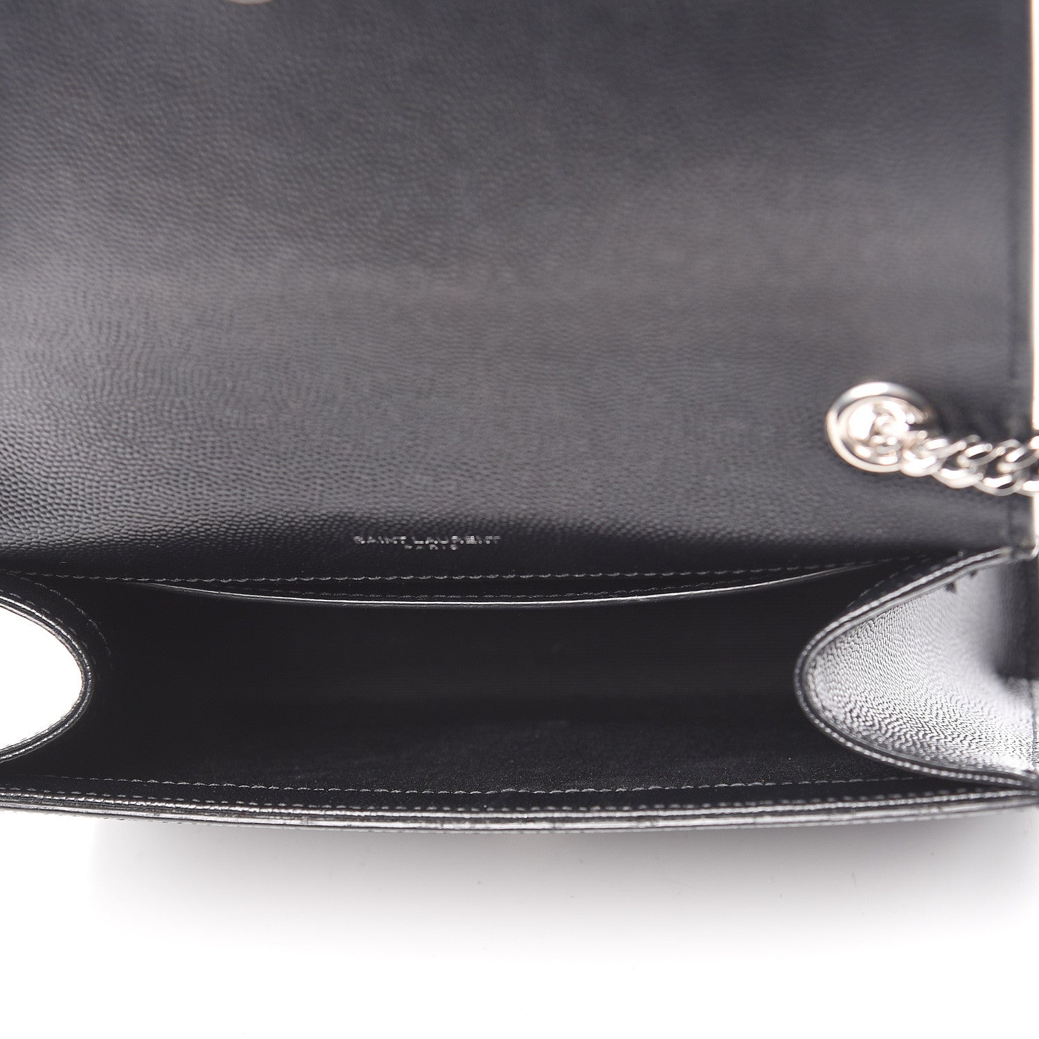 Saint Laurent Grain De Poudre Small Monogram Kate Satchel Black 5 of 10