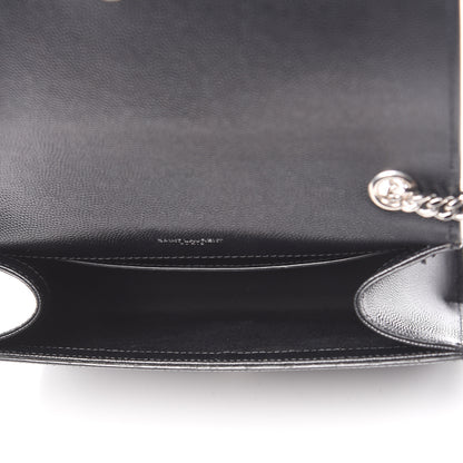 Saint Laurent Grain De Poudre Small Monogram Kate Satchel Black 5 of 10